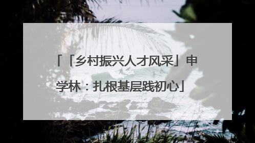 「乡村振兴人才风采」申学林：扎根基层践初心