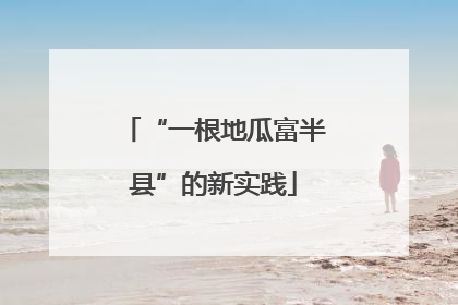 “一根地瓜富半县”的新实践