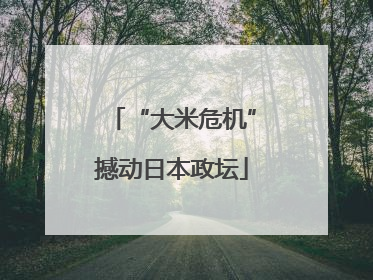 “大米危机”撼动日本政坛