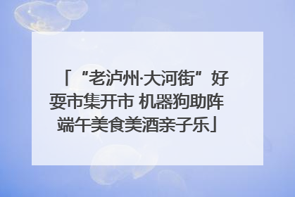 “老泸州·大河街”好耍市集开市 机器狗助阵端午美食美酒亲子乐