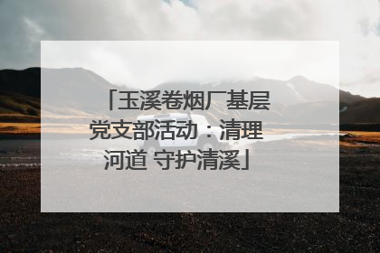 玉溪卷烟厂基层党支部活动：清理河道 守护清溪