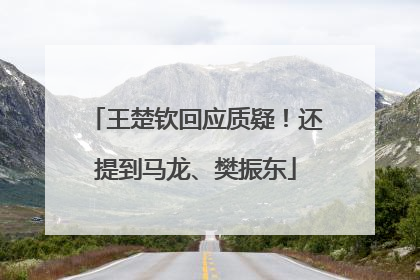 王楚钦回应质疑！还提到马龙、樊振东