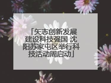 矢志创新发展 建设科技强国 沈阳苏家屯区举行科技活动周启动