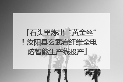 石头里炼出“黄金丝”！汝阳县玄武岩纤维全电熔智能生产线投产
