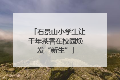 石景山小学生让千年茶香在校园焕发“新生”