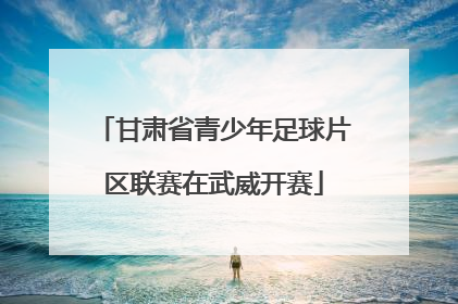 甘肃省青少年足球片区联赛在武威开赛