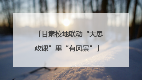 甘肃校地联动“大思政课”里“有风景”