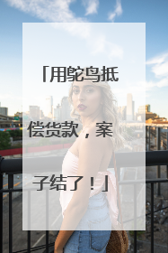 用鸵鸟抵偿货款，案子结了！