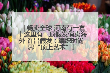 畅卖全球 河南有一套丨这里有一顶假发俏卖海外 许昌假发：编织时尚界“顶上艺术”