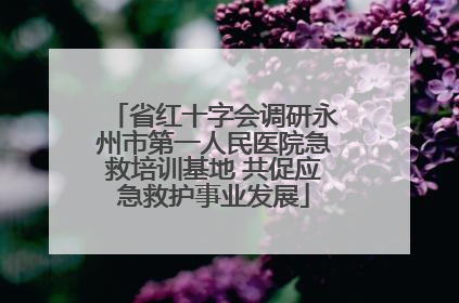 省红十字会调研永州市第一人民医院急救培训基地 共促应急救护事业发展