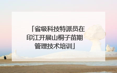 省级科技特派员在印江开展山桐子苗期管理技术培训