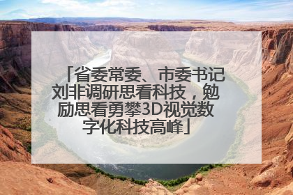 省委常委、市委书记刘非调研思看科技，勉励思看勇攀3D视觉数字化科技高峰