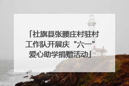社旗县张腰庄村驻村工作队开展庆“六一”爱心助学捐赠活动