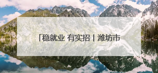 稳就业 有实招丨潍坊市整合“家校社企”四方资源，让求职者找工作不孤单