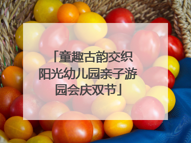 童趣古韵交织 阳光幼儿园亲子游园会庆双节