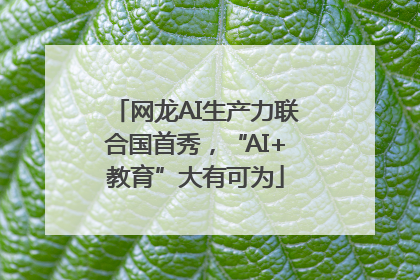 网龙AI生产力联合国首秀，“AI+教育”大有可为