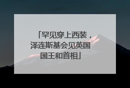 罕见穿上西装，泽连斯基会见英国国王和首相