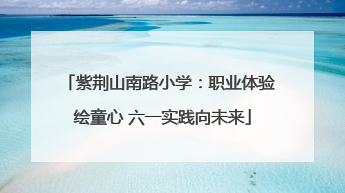 紫荆山南路小学：职业体验绘童心 六一实践向未来