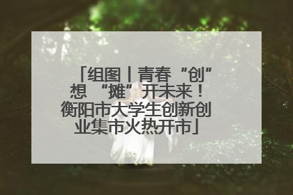 组图丨青春“创”想 “摊”开未来！衡阳市大学生创新创业集市火热开市