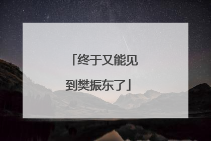 终于又能见到樊振东了