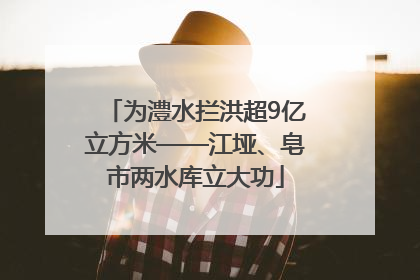 为澧水拦洪超9亿立方米——江垭、皂市两水库立大功