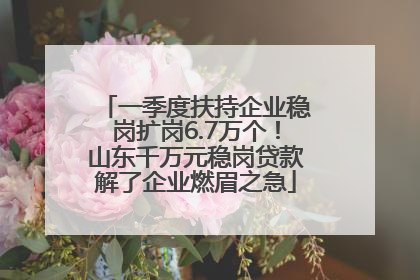 一季度扶持企业稳岗扩岗6.7万个！山东千万元稳岗贷款解了企业燃眉之急