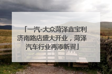 一汽-大众菏泽鑫宝利济南路店盛大开业，菏泽汽车行业再添新翼