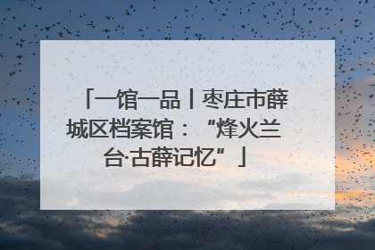 一馆一品丨枣庄市薛城区档案馆：“烽火兰台·古薛记忆”