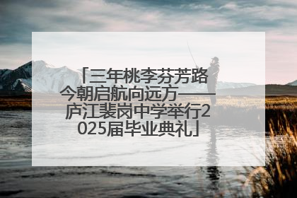 三年桃李芬芳路 今朝启航向远方——庐江裴岗中学举行2025届毕业典礼