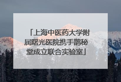 上海中医药大学附属曙光医院携手鹊秘堂成立联合实验室