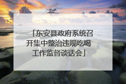 东安县政府系统召开集中整治违规吃喝工作监督谈话会
