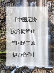 中国足协按合同终止与国足主帅伊万合作
