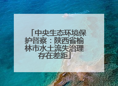 中央生态环境保护督察：陕西省榆林市水土流失治理存在差距