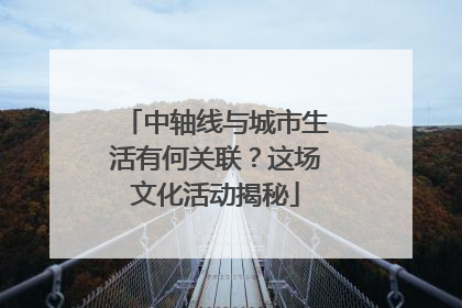 中轴线与城市生活有何关联？这场文化活动揭秘