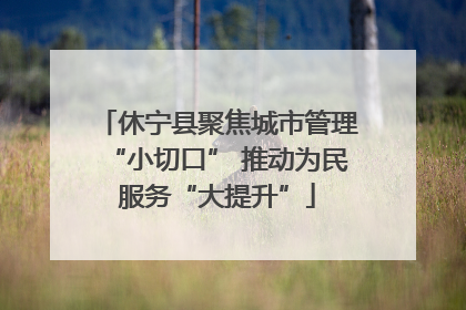休宁县聚焦城市管理“小切口” 推动为民服务“大提升”