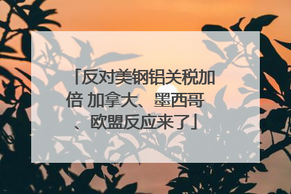 反对美钢铝关税加倍 加拿大、墨西哥、欧盟反应来了
