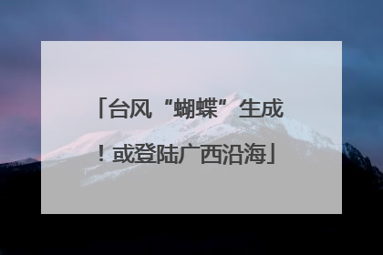 台风“蝴蝶”生成！或登陆广西沿海