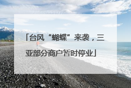 台风“蝴蝶”来袭，三亚部分商户暂时停业