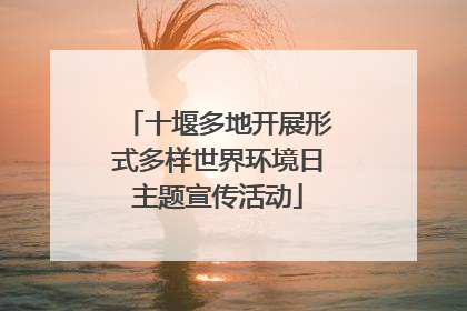 十堰多地开展形式多样世界环境日主题宣传活动