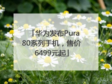 华为发布Pura80系列手机，售价6499元起