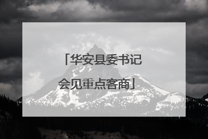 华安县委书记会见重点客商