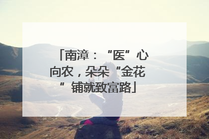 南漳：“医”心向农，朵朵“金花”铺就致富路