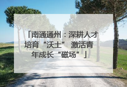 南通通州：深耕人才培育“沃土” 激活青年成长“磁场”