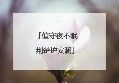值守夜不眠 荆楚护安澜