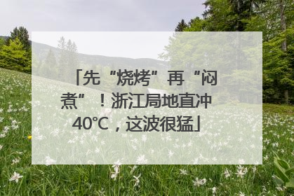 先“烧烤”再“闷煮”！浙江局地直冲40℃，这波很猛