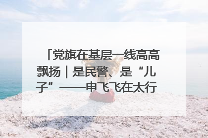 党旗在基层一线高高飘扬｜是民警、是“儿子”——申飞飞在太行山中的一线坚守