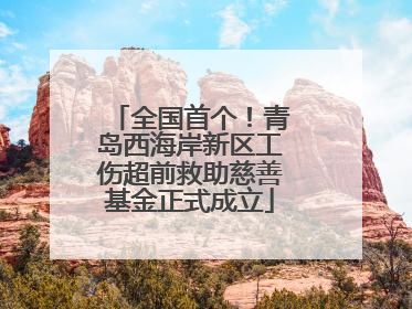 全国首个！青岛西海岸新区工伤超前救助慈善基金正式成立