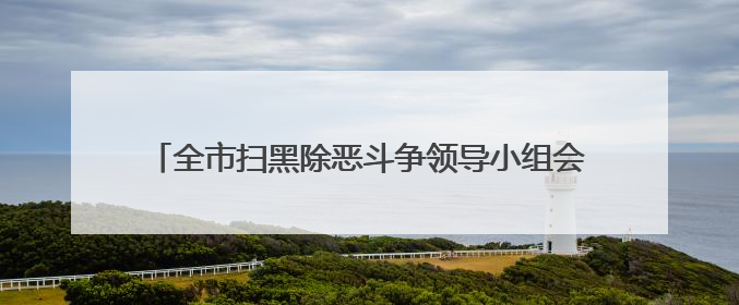 全市扫黑除恶斗争领导小组会议召开 武晓花出席并讲话