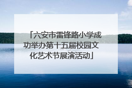 六安市雷锋路小学成功举办第十五届校园文化艺术节展演活动