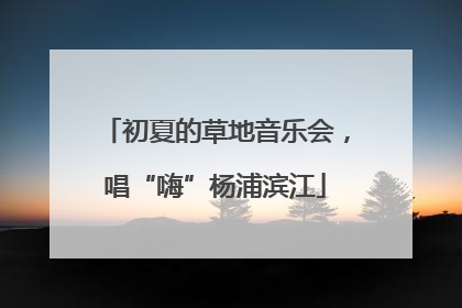 初夏的草地音乐会，唱“嗨”杨浦滨江